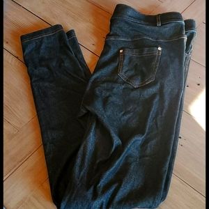 Yelete Blue Cotton Jean Jeggings